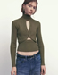 Fashion Armygreen Wool-knit Turtleneck Sweater