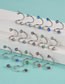 Fashion 4 Batches Of Op17 1.2x8x4mm Stainless Steel Dragon Claw Cat Eye Ball Piercing Nose Ring