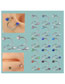 Fashion 4 Batches Of Transparent Powder 1.2x10x4mm Stainless Steel Dragon Claw Cat Eye Ball Piercing Nose Ring