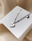 Fashion Silver Pure Copper Alphabet Heart Necklace