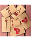 Fashion Letter Love Kraft Paper Laser Hollow Flower Heart Card