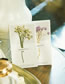 Fashion Gypsophila Purple Geometric Dried Flowers Greeting Card