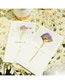 Fashion Gypsophila Purple Geometric Dried Flowers Greeting Card