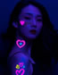Fashion 4# Fluorescent Heart Graffiti Flower Arm Tattoo Sticker