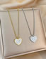 Fashion Silver Titanium Steel Diamond Heart Necklace