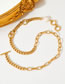 Fashion Gold Titanium Steel Pearl Panel Chain Necklace