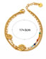 Fashion Gold Bracelet Titanium Steel Geometric Medal Double Layer Bracelet