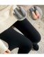 Fashion Black Footstep Cotton 150 Without Cashmere 10-20 Degrees Cotton Vertical Striped Fleece Padded Leggings