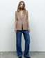 Fashion Khaki Wool Button Lapel Sleeveless Vest