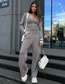 Fashion Black Three -piece Of Knitted V -neck Jacket Vest Trousers