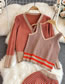 Fashion Coral Knitted Set Vest Jacket Small Pine Pants Set