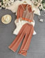 Fashion Coral Knitted Set Vest Jacket Small Pine Pants Set