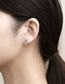 Fashion White Single Price Titanium Steel Drip Oil Cross Bead Earrings