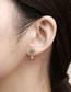 Fashion Pink Single Price Titanium steel dripping oil flower earrings (single)