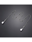 Fashion White Metal Geometric Bead Chain Glasses Chain