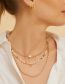 Fashion Beige Pearl Crystal Beaded Necklace