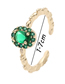 Fashion Gold Gold Plated Copper Oval Zirconia Chop Ring