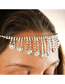 Fashion Silver Alloy Diamond Tassel Headband