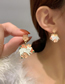 Fashion A Pair Of Ear Clips (triangular Clips) Metal Oil Drip Flower Cat Asymmetrical Earring Ear Clip