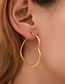 Fashion Love Trumpet 5915 Titanium Steel Hollow Heart Earrings