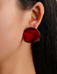 Fashion Flesh-colored Acetate Round Stud Earrings