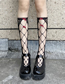 Fashion Black Nylon Cross Lace Socks