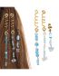 Fashion Long Crystal Beads Alloy Crystal Bead Braiding Hair Button