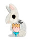 Fashion White Cartoon Simulation Flower Rabbit Brooch