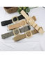 Fashion Color Matching Straw Square Buckle Wide Belt