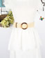 Fashion Color Cotton And Linen Woven Round Belt Waist Seal