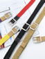 Fashion Apricot Wax Rope Woven Cotton And Linen Fastening Leather Belt Belt