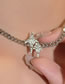 Fashion Silver Four Pointed Star Chunky Chain Necklace