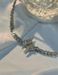 Fashion Silver Four Pointed Star Chunky Chain Necklace