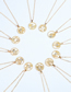 Fashion 5# Alloy Diamond Zodiac Necklace