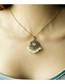 Fashion Silver Alloy Diamond Geometric Stud Earrings Necklace Set