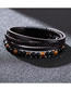 Fashion 21.5cm-volcanic Stone Tiger Eye Beaded Magnetic Braided Bracelet