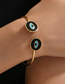 Fashion Gold Alloy Drip Eye Cuff Bracelet