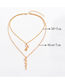 Fashion Gold Alloy Geometric Snake Double Layer Necklace