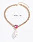 Fashion Gold Alloy Diamond Claw Chain Love Pearl Tassel Necklace