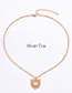 Fashion Gold Alloy Diamond Hollow Butterfly Necklace