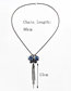 Fashion Black Alloy Crystal Butterfly Tassel Necklace