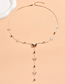 Fashion Grey Alloy Three-dimensional Butterfly Y-shaped Necklace