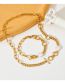 Fashion Necklace White Gold Titanium Steel Geometric Chain Ot Buckle Necklace