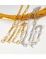 Fashion Necklace White Gold Titanium Steel Geometric Chain Ot Buckle Necklace