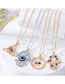 Fashion Round Snake Triangle Alloy Drip Eye Triangle Necklace