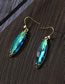 Fashion Green (drill Hook) Strip Crystal Earrings