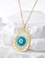 Fashion Green Oval Eyes Resin Geometric Eye Tag Necklace