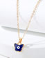 Fashion White Butterfly Alloy Drip Eye Butterfly Necklace