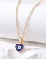Fashion White Heart Alloy Dripping Eyes Heart Necklace