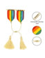 Fashion Color Multicolored Bead Woven Tassel Strap